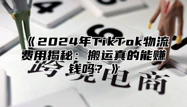 《2024年TikTok物流费用揭秘：搬运真的能赚钱吗？》