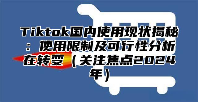 Tiktok国内使用现状揭秘：使用限制及可行性分析在转变（关注焦点2024年）