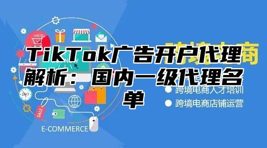 TikTok广告开户代理解析：国内一级代理名单