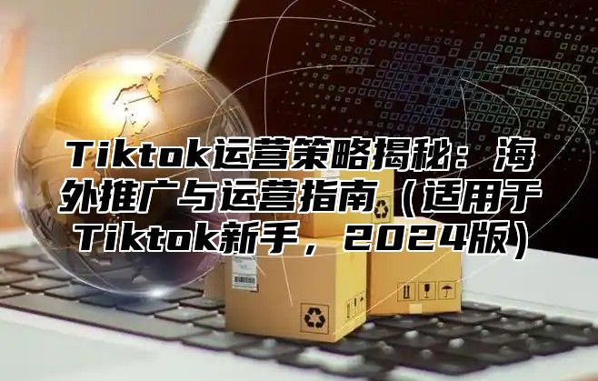 Tiktok运营策略揭秘：海外推广与运营指南（适用于Tiktok新手，2024版）