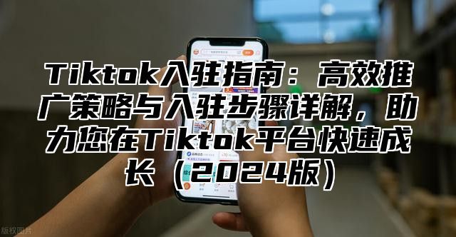 Tiktok入驻指南：高效推广策略与入驻步骤详解，助力您在Tiktok平台快速成长（2024版）