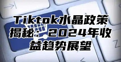 Tiktok水晶政策揭秘：2024年收益趋势展望