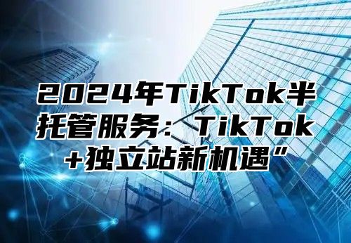 2024年TikTok半托管服务：TikTok+独立站新机遇”