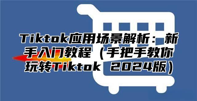 Tiktok应用场景解析：新手入门教程（手把手教你玩转Tiktok 2024版）