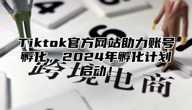 Tiktok官方网站助力账号孵化，2024年孵化计划启动！