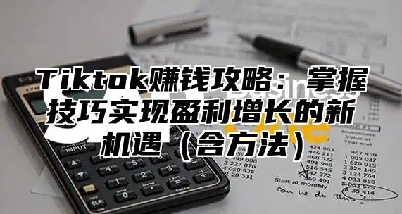 Tiktok赚钱攻略：掌握技巧实现盈利增长的新机遇（含方法）