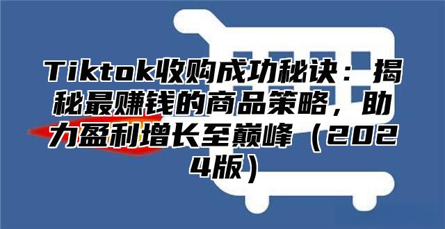 Tiktok收购成功秘诀：揭秘最赚钱的商品策略，助力盈利增长至巅峰（2024版）