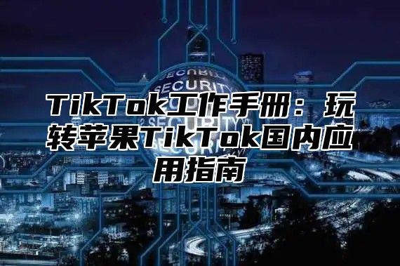 TikTok工作手册：玩转苹果TikTok国内应用指南