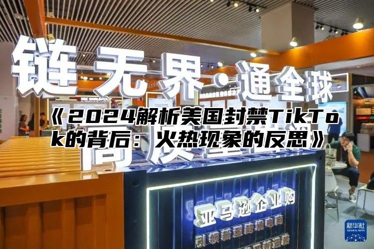 《2024解析美国封禁TikTok的背后：火热现象的反思》