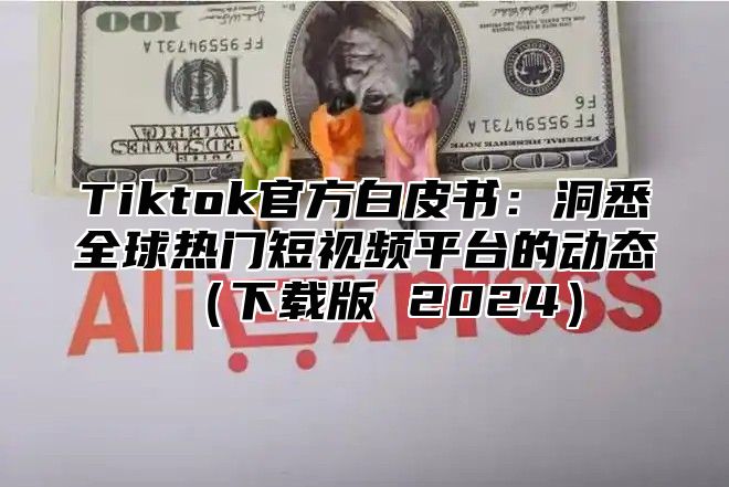 Tiktok官方白皮书：洞悉全球热门短视频平台的动态（下载版 2024）