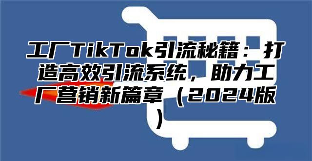 工厂TikTok引流秘籍：打造高效引流系统，助力工厂营销新篇章（2024版）