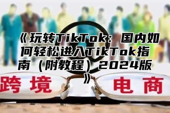 《玩转TikTok：国内如何轻松进入TikTok指南（附教程）2024版》