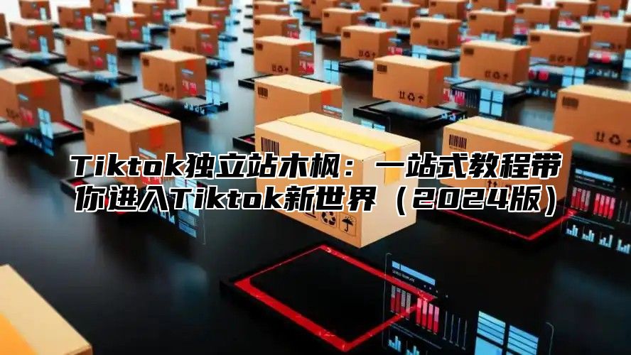 Tiktok独立站木枫：一站式教程带你进入Tiktok新世界（2024版）