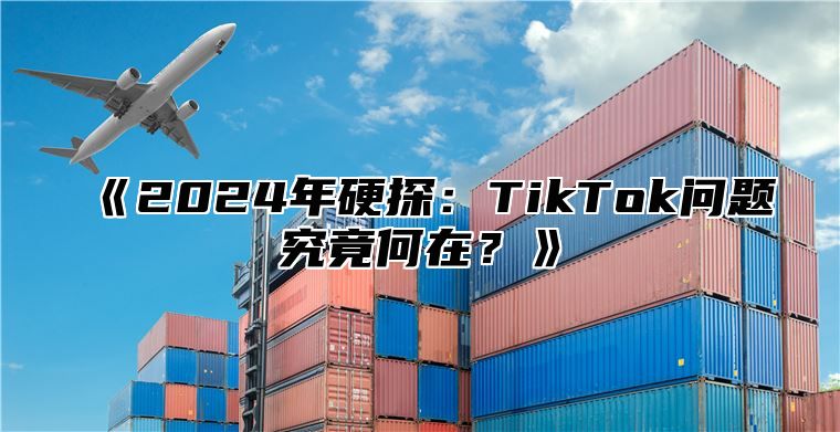 《2024年硬探：TikTok问题究竟何在？》